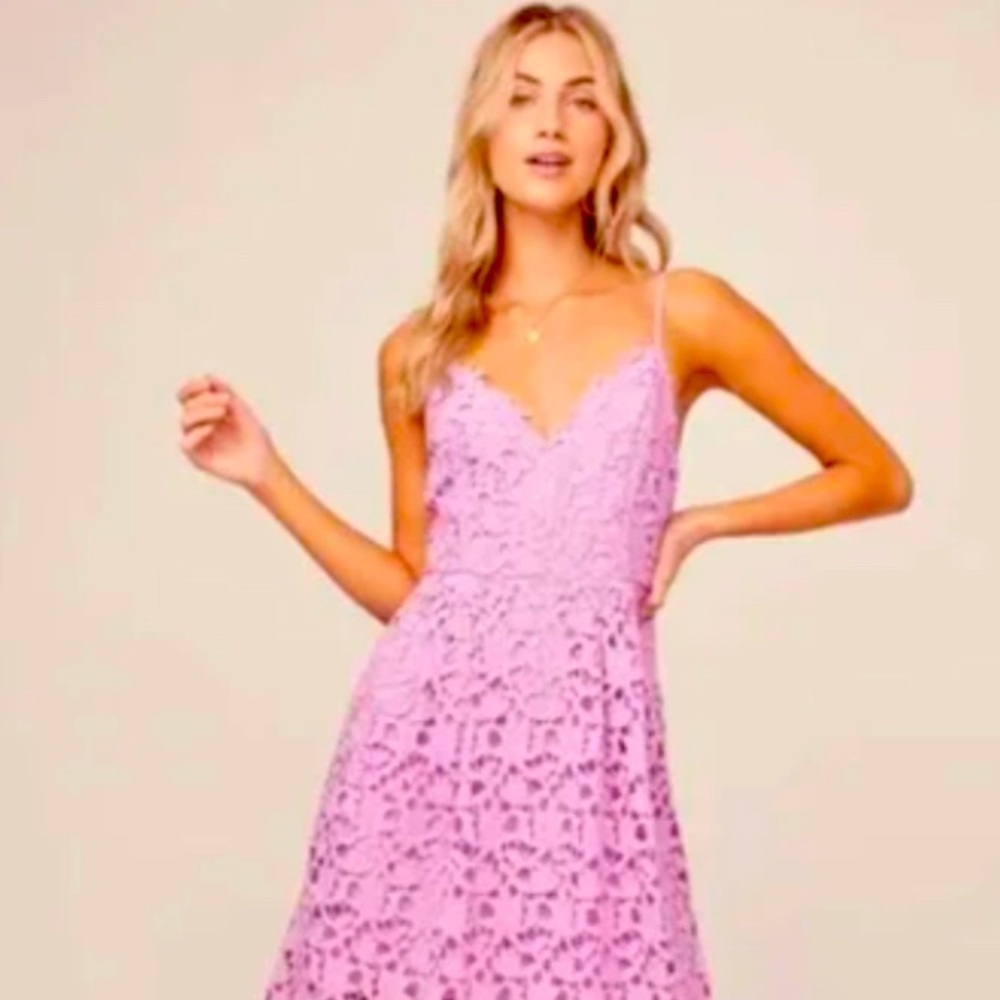 ASTR The Label Purple Lace Dress Size Small